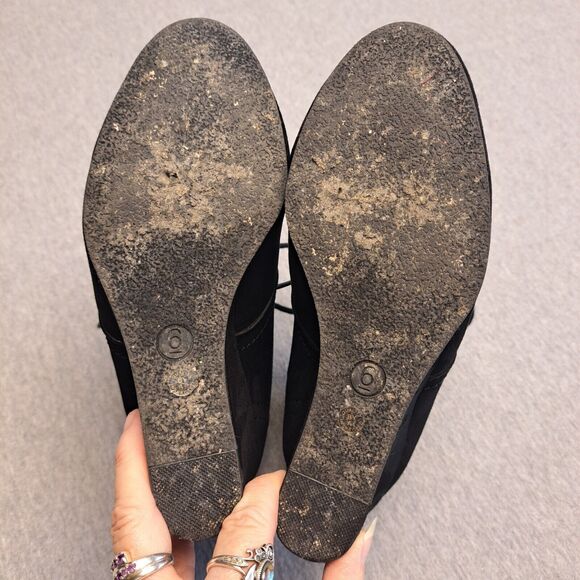 Arizona Lexie Ankle Boots WOMENS SIZE 6M black lace up wedge heel dark academia - Picture 10 of 12